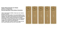 Comfy Clothiers Elastic Waist Extender for Khakis (5-Pack in Khaki_Tan) - Strong Adjustable Pants Button Extenders.jpg